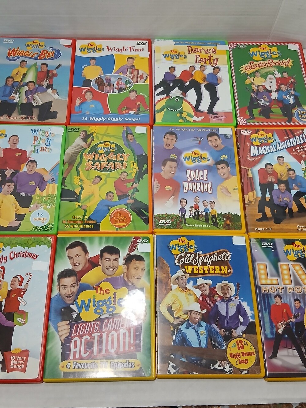 THE WIGGLES DVD Lot (12) Safari, Lights, Space Dancing, Wiggle Party, Western
